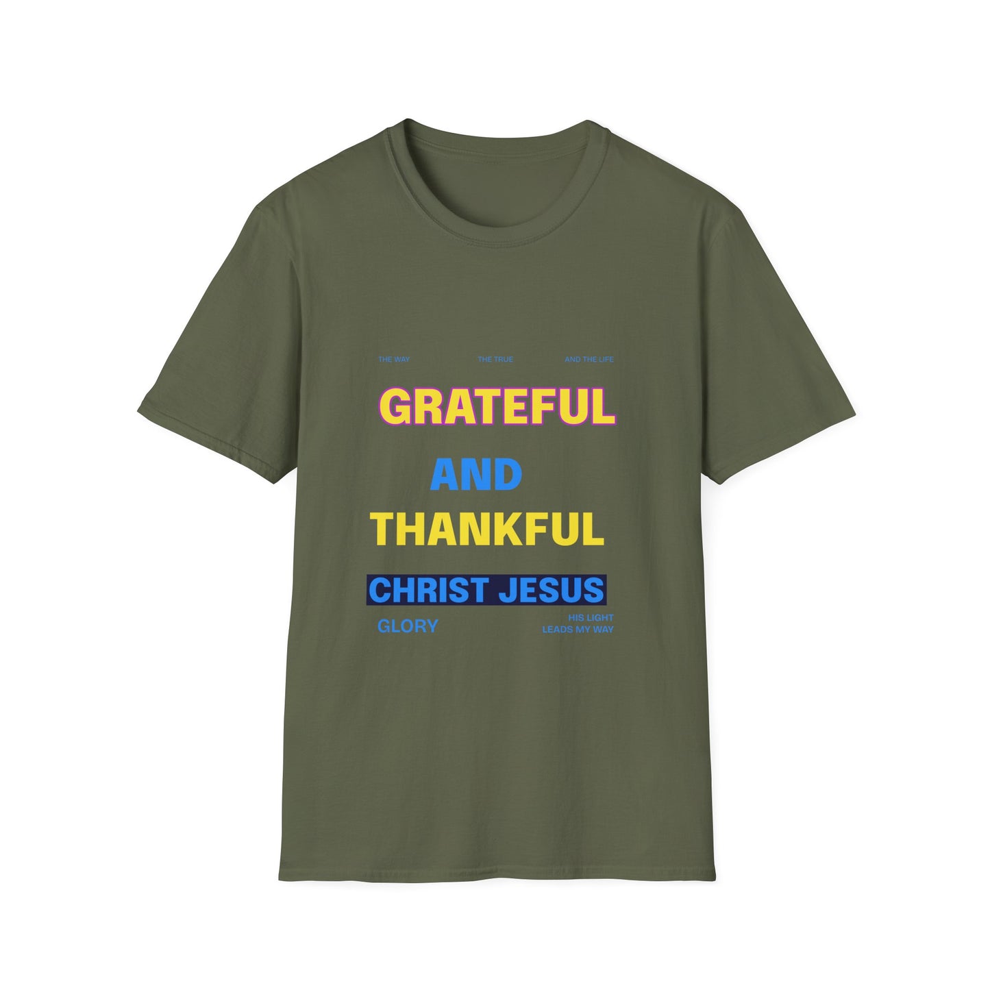Grateful and Thankful Christian T-Shirt, Inspirational Tee, Faith Apparel, Gifts for Believers, Church Events, Casual Wear, [...]