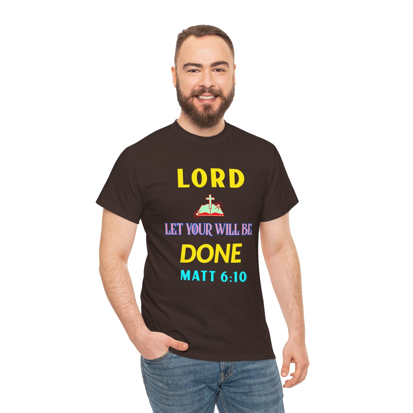 Inspirational Unisex Heavy Cotton Tee - 'Let Your Will Be Done' Design