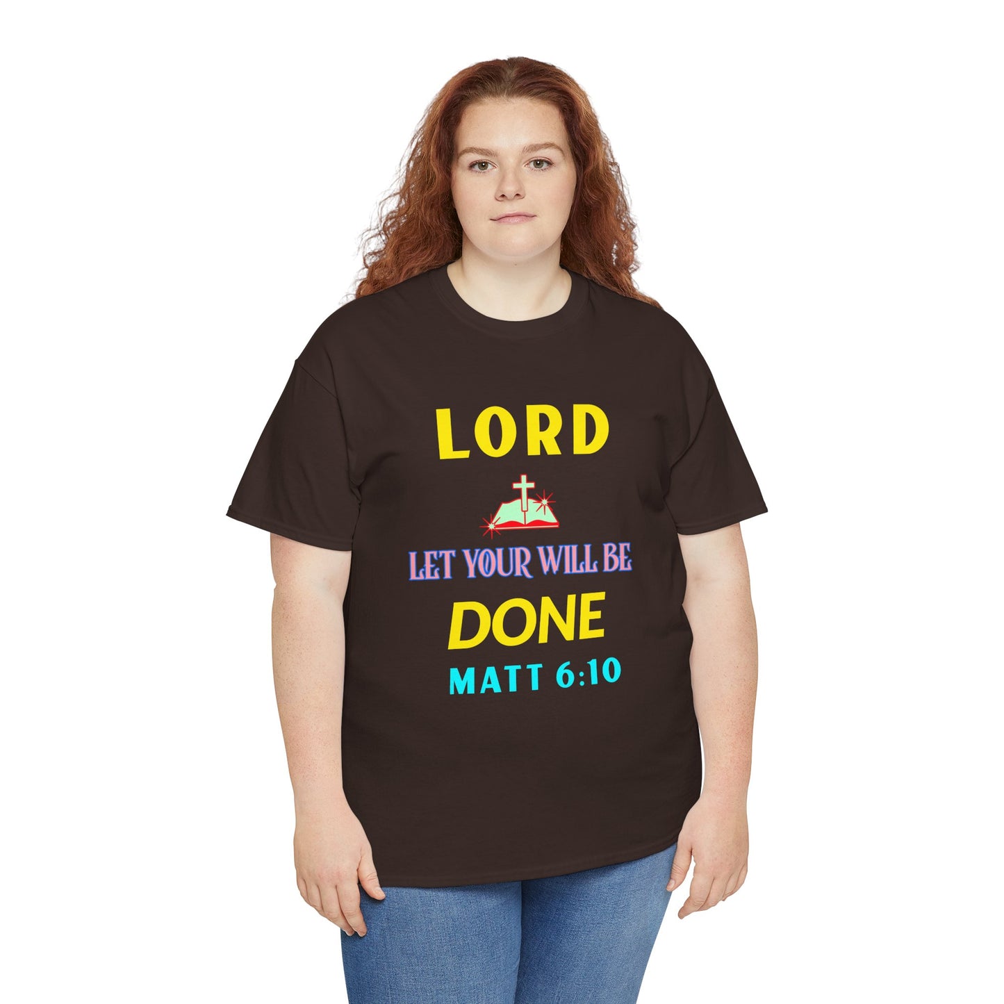 Inspirational Unisex Heavy Cotton Tee - 'Let Your Will Be Done' Design